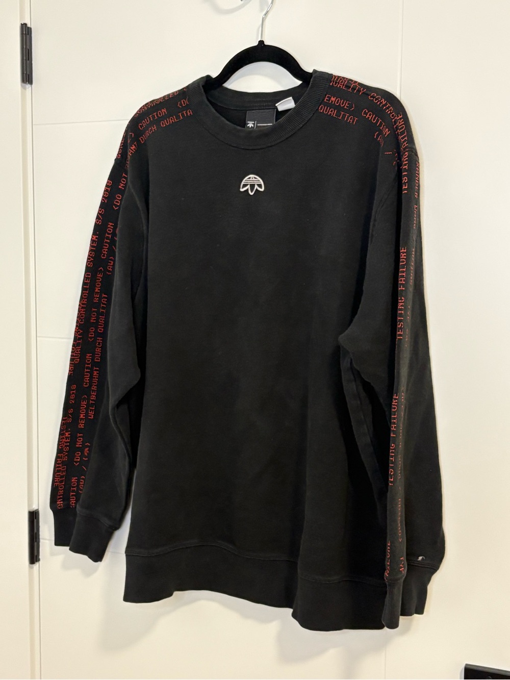 Alexander Wang x Adidas Black Crewneck Sweatshirt